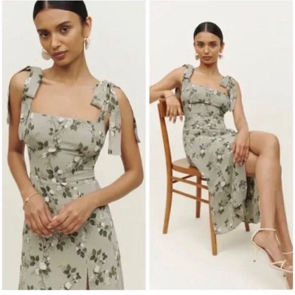 Reformation Dresses & Skirts - Reformation Twilight Midi Dress In Verde